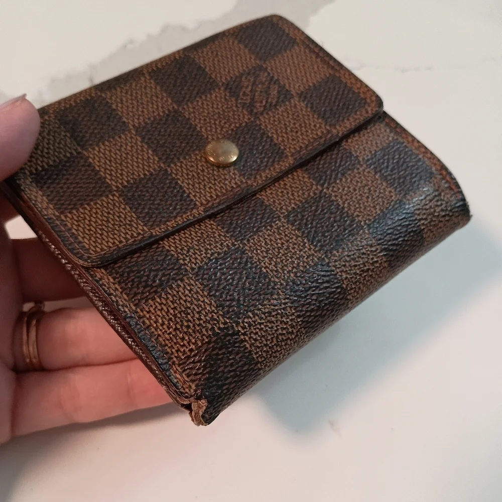 Authentic Louis Vuitton Damier Portefeuille Elise Wallet Purse